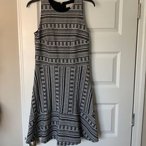 LOFT Black and White Dress